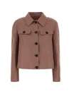 Brunello Cucinelli Linen Cropped Jacket In Brown