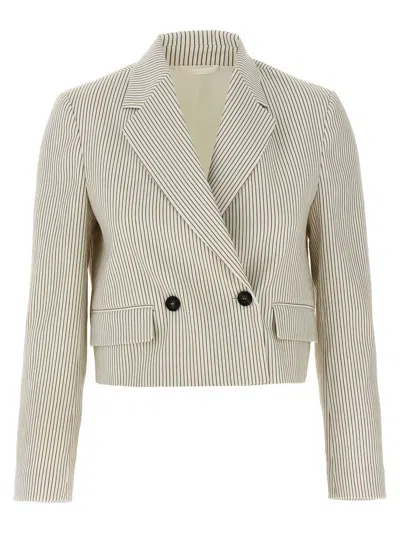 BRUNELLO CUCINELLI BRUNELLO CUCINELLI PINSTRIPE BLAZER