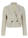 Brunello Cucinelli Pinstripe Blazer Blazer And Suits White