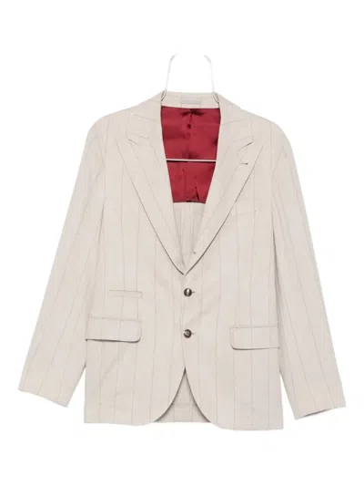 BRUNELLO CUCINELLI PINSTRIPE BLAZER