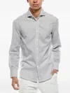 Brunello Cucinelli Pinstripe Cotton Shirt In White