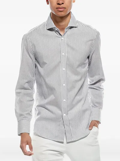 BRUNELLO CUCINELLI PINSTRIPE COTTON SHIRT