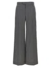 Brunello Cucinelli Striped Tailored Trousers In Gray