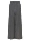 Brunello Cucinelli Striped Tailored Trousers In Gray