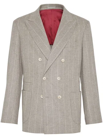 BRUNELLO CUCINELLI PINSTRIPE-PATTERN BLAZER