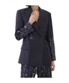 Brunello Cucinelli Pinstripe Sequin-embellished Blazer In Black