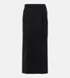 Brunello Cucinelli Wool-blend Pinstripe Skirt In Black