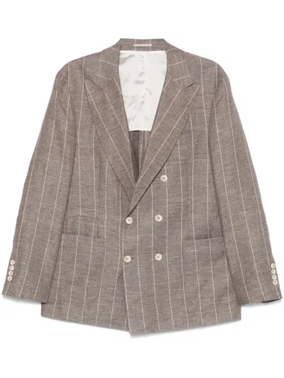 BRUNELLO CUCINELLI PINSTRIPED BLAZER