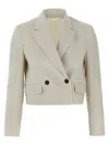 Brunello Cucinelli Pinstriped Linen And Cotton Double-breasted Blazer