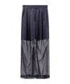 Brunello Cucinelli Pinstriped Semi-sheer Trousers In Black