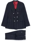 Brunello Cucinelli Pinstriped Suit In Blue