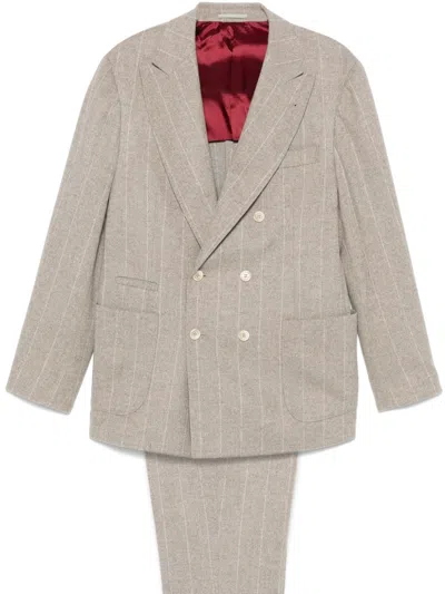 BRUNELLO CUCINELLI PINSTRIPED SUIT