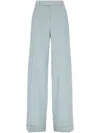 Brunello Cucinelli Pinstriped Trousers In Blue