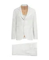 Brunello Cucinelli Pinstriped Two-piece Suit In White
