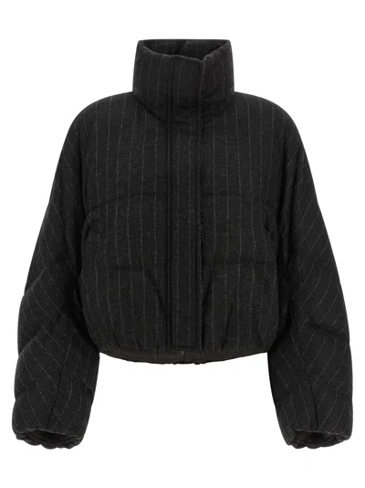 BRUNELLO CUCINELLI BRUNELLO CUCINELLI PINSTRIPED VIRGIN WOOL DOWN JACKET