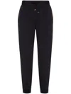 Brunello Cucinelli Men Black Techno Cotton Fleece Joggers In Black
