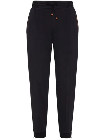 BRUNELLO CUCINELLI PIPE-DETAIL TRACK PANTS
