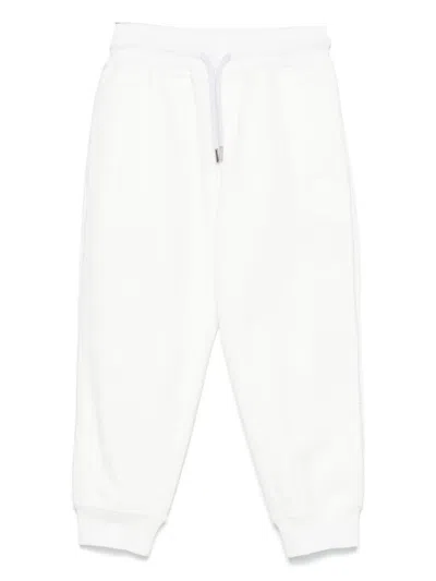 Brunello Cucinelli Kids' Pipe-trim Track Pants In White