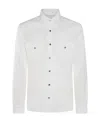 Brunello Cucinelli Logo Embroidered Buttoned Shirt In White