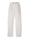 Brunello Cucinelli Hose Mit Elastischem Bund In White