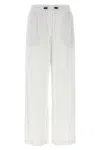 Brunello Cucinelli Cotton Joggers With Drawstring And Pockets In White