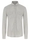 Brunello Cucinelli Cotton Shirt With Collar And Pockets In Gray