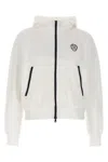 Brunello Cucinelli White Sweatshirt With Fixed Hood And Logo Patch On The Front In White
