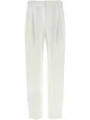 Brunello Cucinelli Piqué Pants In Weiss