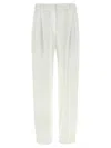 Brunello Cucinelli Cotton Blend Pants In White
