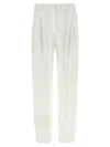 Brunello Cucinelli Cotton Blend Pants In White