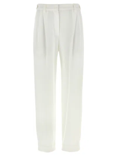 Brunello Cucinelli White Pique Pants