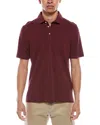 Brunello Cucinelli Two-tone Trim Polo Shirt In Burgundy