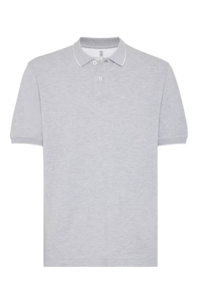 Brunello Cucinelli Layered Short-sleeved Polo Shirt In White
