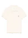 Brunello Cucinelli Piqué Polo Shirt In Neutrals