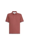Brunello Cucinelli Short-sleeve Polo Shirt In Orange