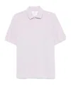 Brunello Cucinelli Cotton Logo Polo Shirt In Purple