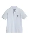 Brunello Cucinelli Piqué-weave Polo Shirt In Blue