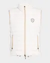 Brunello Cucinelli Piquet Fleece Golf Sportswear Down Vest In C7220 Off White