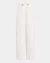 Brunello Cucinelli Piquet Fleece Track Pants In White