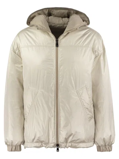 Brunello Cucinelli Women's Piumino M/l Reversibile Platino In Multi