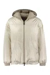 Brunello Cucinelli Women's Piumino M/l Reversibile Platino In Gold