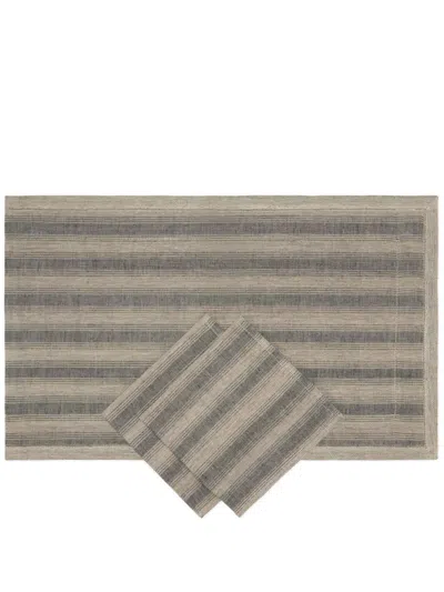 Brunello Cucinelli Placemat And Napkin Set In Grey