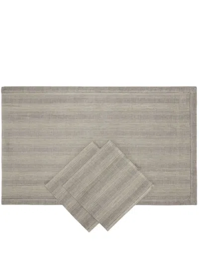 Brunello Cucinelli Placemat And Napkin Set In Grey