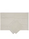 Brunello Cucinelli Striped Table Runner And Napkin Set In Neutrals