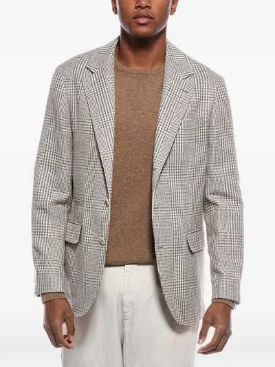 BRUNELLO CUCINELLI PLAID BLAZER