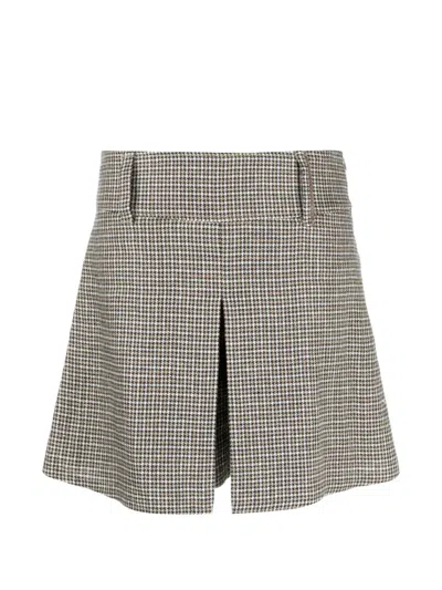 Brunello Cucinelli Plaid Pattern Shorts In Gray
