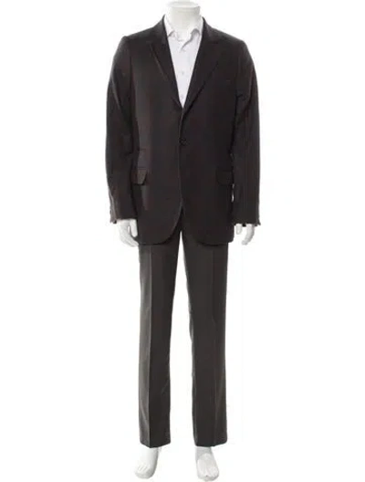 Pre-owned Brunello Cucinelli Plaid Print Blazer In Burgundy