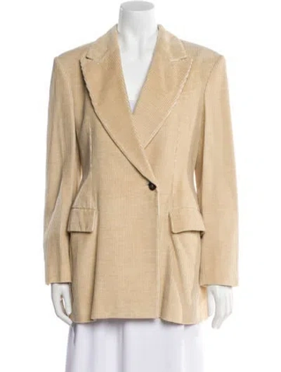 Pre-owned Brunello Cucinelli Plaid Print Blazer In Neutral