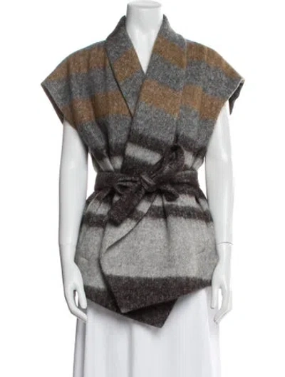 Pre-owned Brunello Cucinelli Plaid Print Coat In Multi