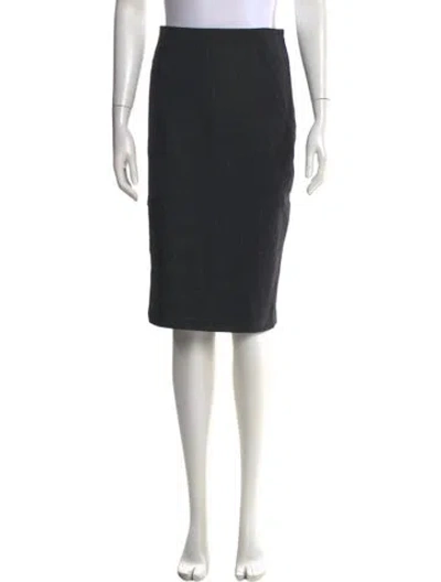 Pre-owned Brunello Cucinelli Plaid Print Knee-length Skirt W/ Tags In Black